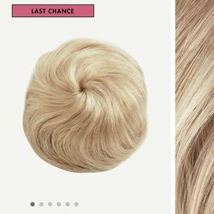 Luxy Hair clip in bun extension in beige blonde color